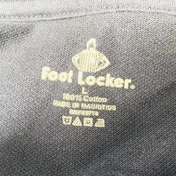 FOOT LOCKER Men Short Sleeve Collared Cotton White Polo Style Shirt Size Large - Picture 9 of 9